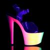 Pleaser - RAINBOW308UV Sandale à bride à la cheville, Pole dance chaussures - Chaussures de pole dance - Multicolore/Transparent Product image